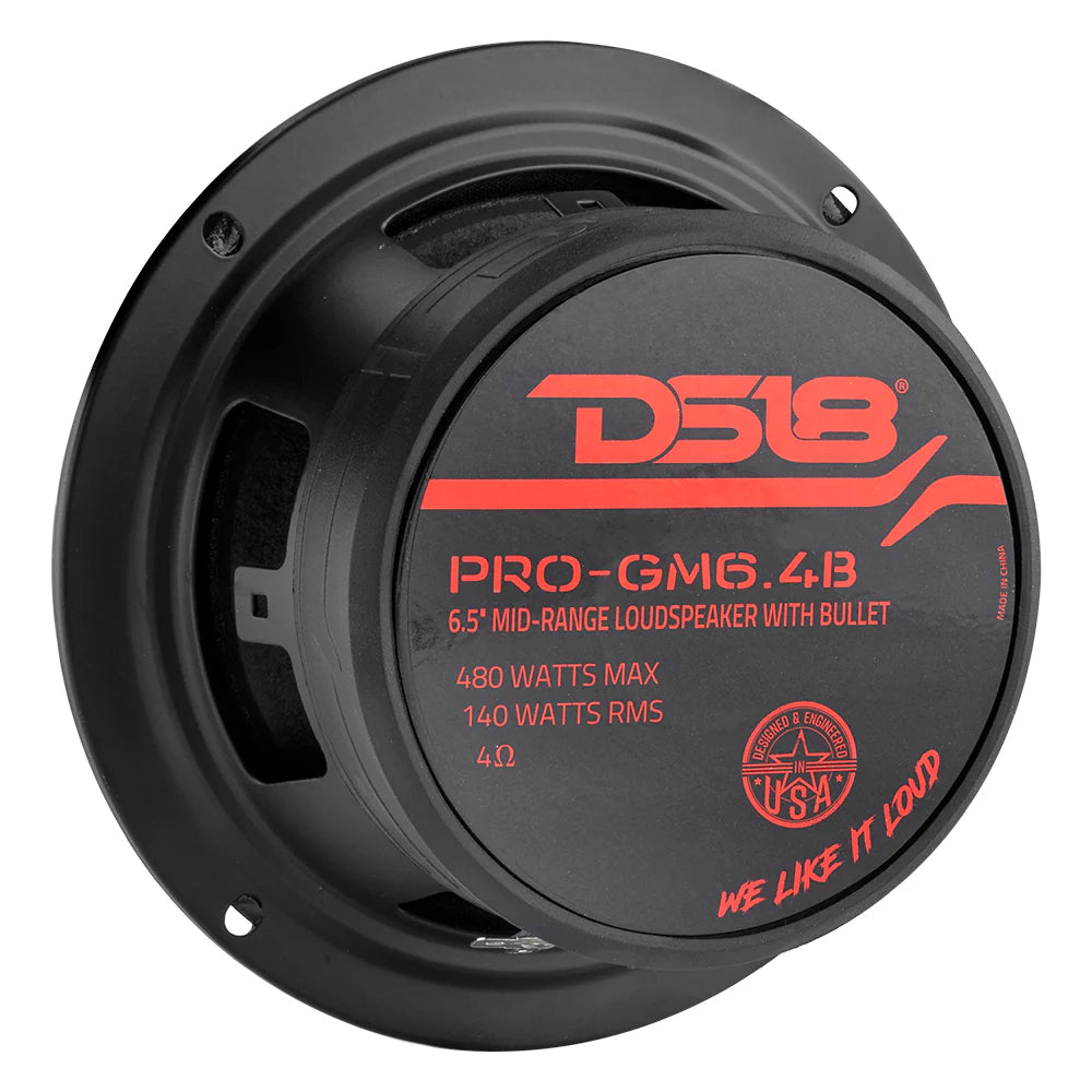 DS18 Combo - 4x PRO-GM6.4B 6.5" Mid-Range 2x PRO-TWZ1 Tweeters and G3600.6D Amplifier