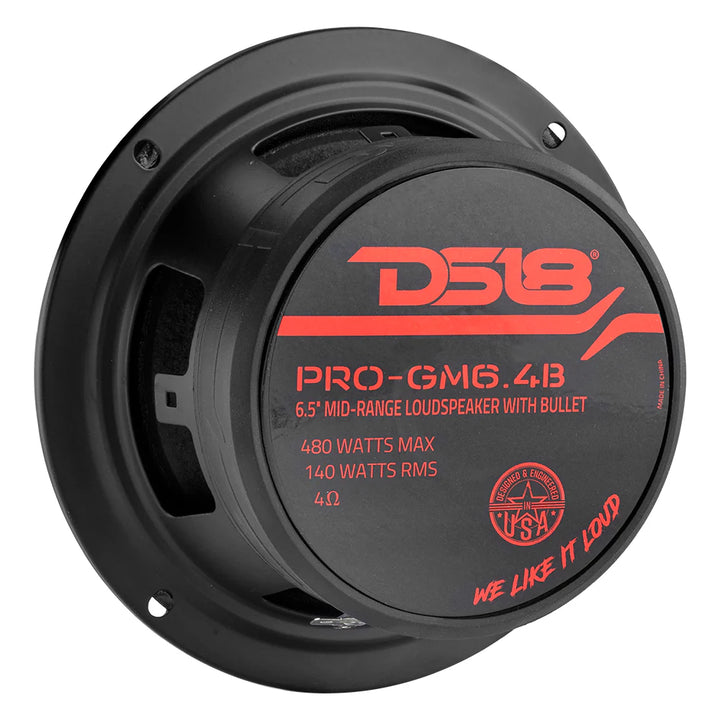 DS18 Combo - 4x PRO-GM6.4B 6.5" Mid-Range 2x PRO-TWZ1 Tweeters and G3600.6D Amplifier