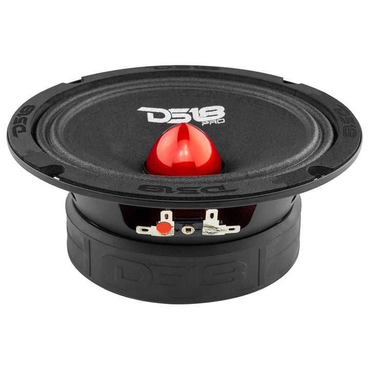 DS18 Combo - 4x PRO-GM6.4B 6.5" Mid-Range Loudspeakers - G1800.4D 4-Channel Amplifier