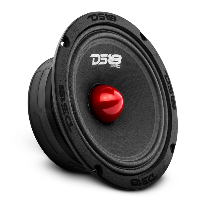 DS18 Combo - 4x PRO-GM6.4B 6.5" Mid-Range Loudspeakers - G1800.4D 4-Channel Amplifier
