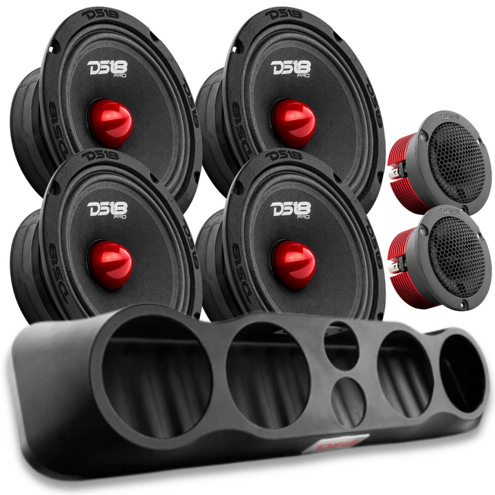 DS18 Combo - 35" Enclosure with 4x PRO-GM6.4B and 2x GTX1 Tweeters