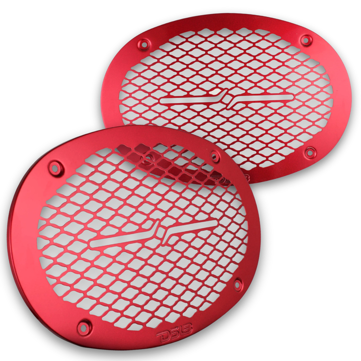 DS18 PRO-GRILL69MS/RD Universal Black 6x9" Metal Speaker Grills