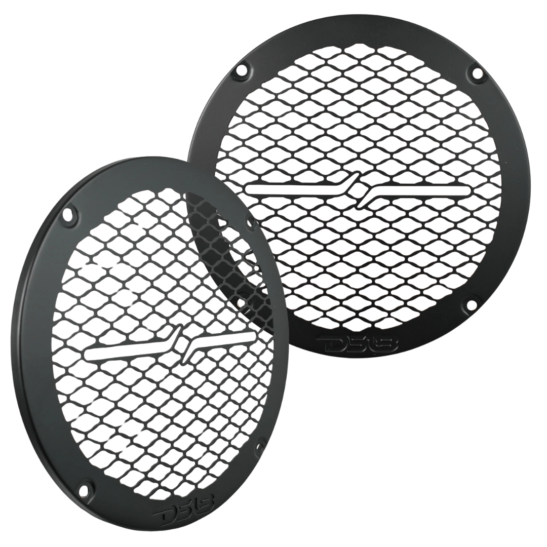 DS18 PRO-GRILL6MS/BK Universal Black 6.5" Metal Speaker Grill Protective Covers with Laser Cut Honeycomb Design