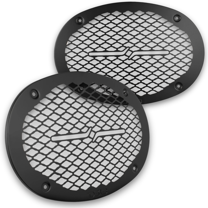 DS18 PRO-GRILL69MS/BK Universal Black 6x9" Metal Speaker Grills
