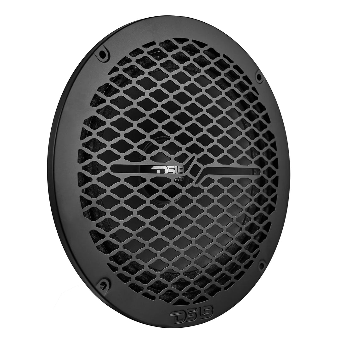 DS18 PRO-GRILL8MS/BK Universal Black 8" Metal Speaker Grill Protective Covers with Laser Cut Honeycomb Design