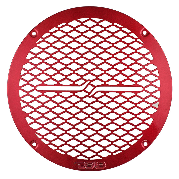 DS18 PRO-GRILL6MS Universal Red 6.5" Metal Speaker Grill Protective Covers with Laser Cut Honeycomb Design