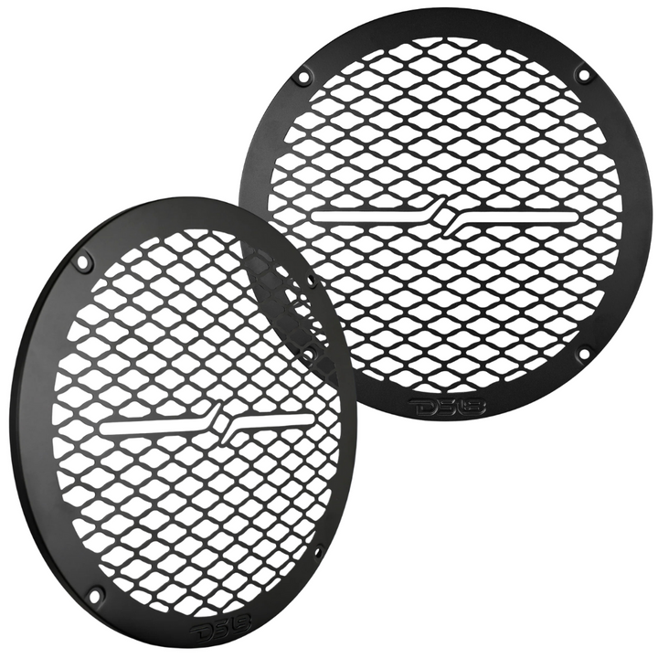DS18 PRO-GRILL6MS/BK Universal Black 6.5" Metal Speaker Grill Protective Covers with Laser Cut Honeycomb Design