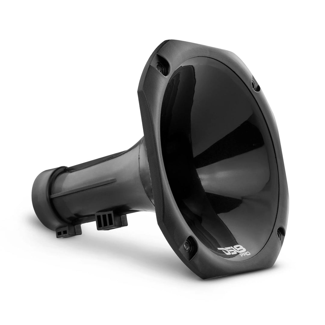 DS18 PRO-DR250 2" VC Phenolic Compression Driver with Black Plastic Screw-on Trumpet Horn - 200 Watts Rms 8-ohm