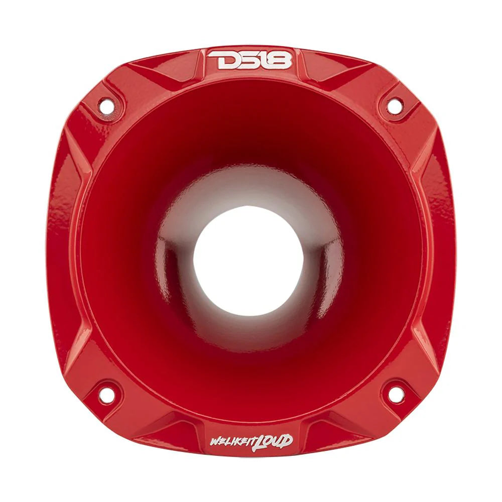 DS18 PRO-D1F Compression Driver with 2" Phenolic Voice Coil and Red Aluminum Horn - 320 Watts Rms 8-ohm