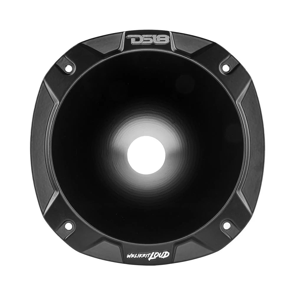 DS18 PRO-D1F Compression Driver with 2" Phenolic Voice Coil and Black Aluminum Trumpet Horn - 320 Watts Rms 8-ohm