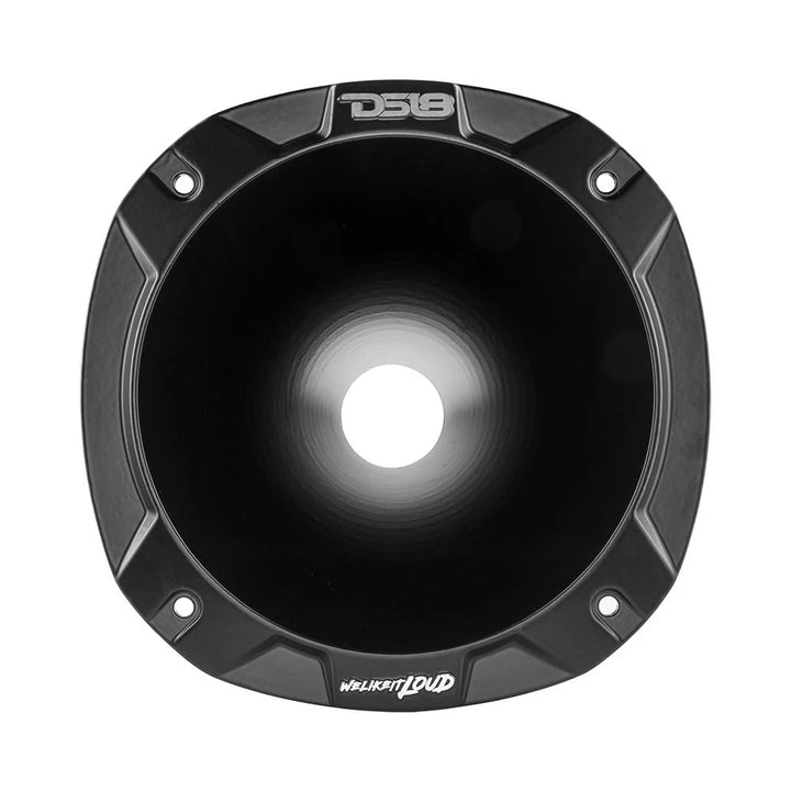 DS18 PRO-D1F Compression Driver with 2" Phenolic Voice Coil and Black Aluminum Trumpet Horn - 320 Watts Rms 8-ohm