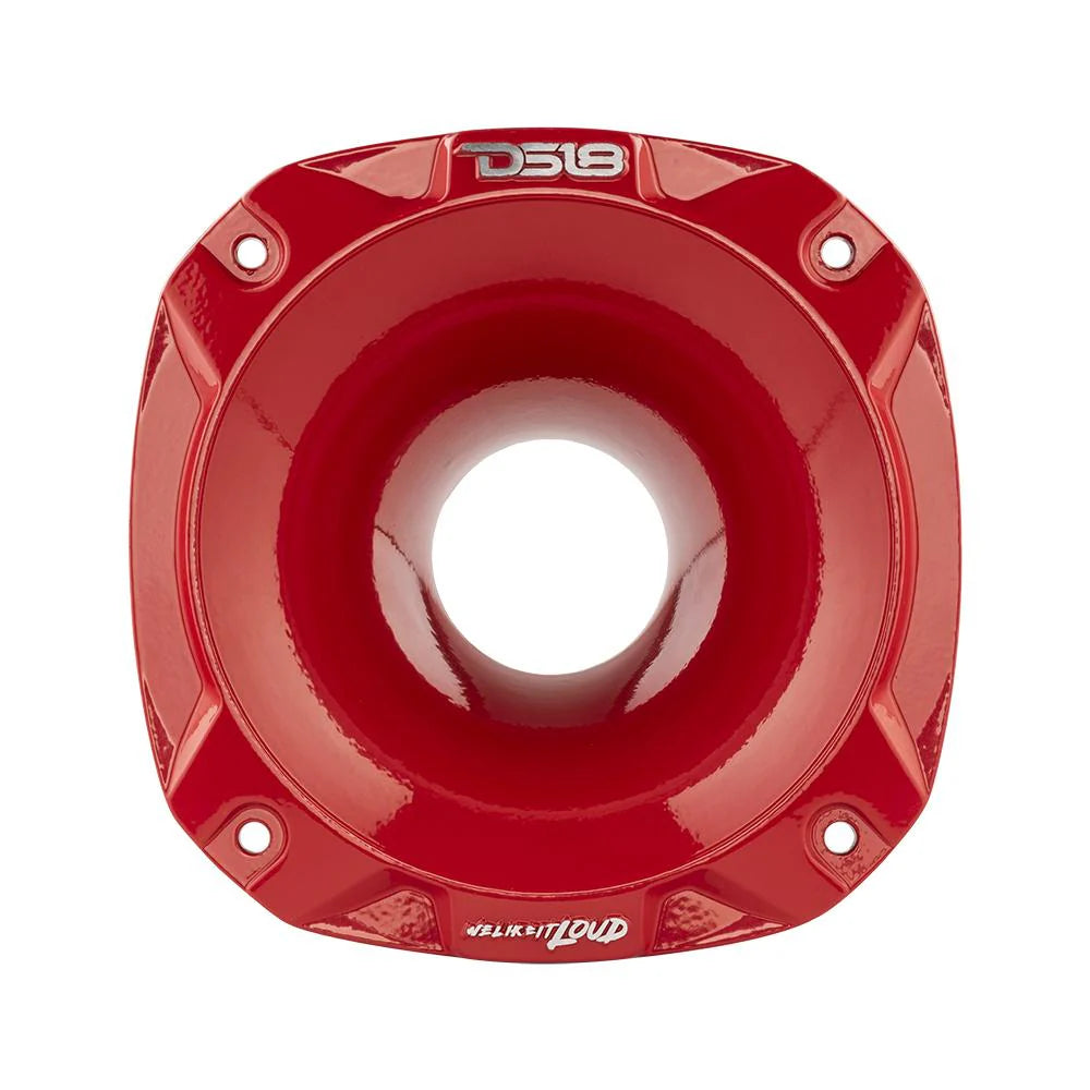 DS18 PRO-D1F Compression Driver with 2" Phenolic Voice Coil and Red Aluminum Horn - 320 Watts Rms 8-ohm