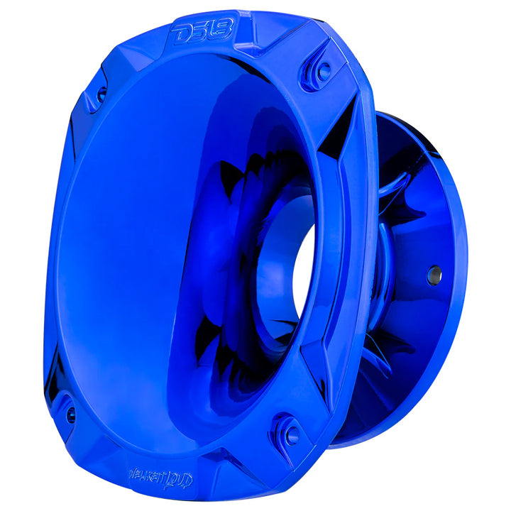 DS18 PRO-D1F Compression Driver with 2" Phenolic Voice Coil and Blue Chrome Plastic Horn - 320 Watts Rms 8-ohm