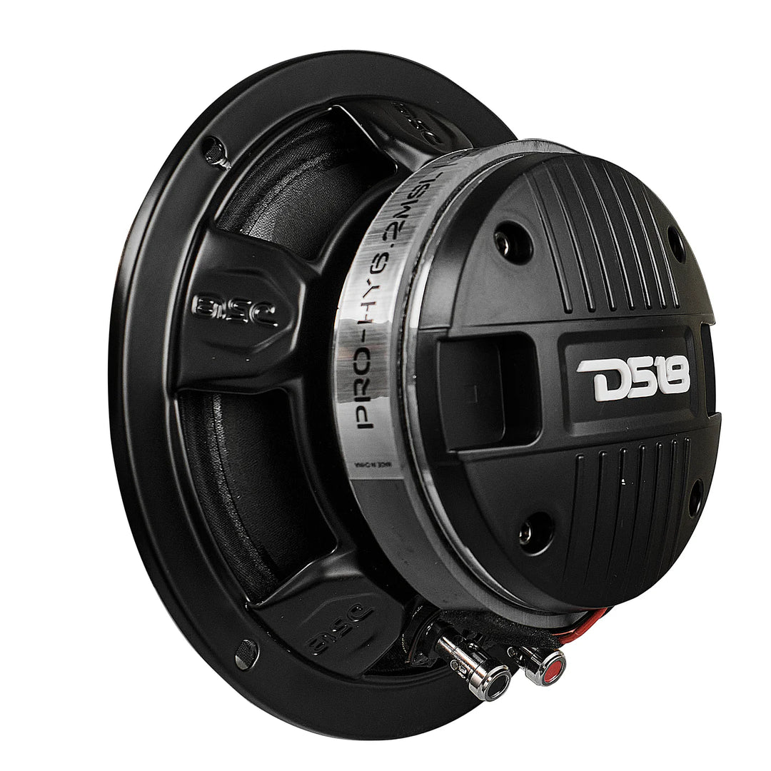 DS18 PRO-HY6.4MSL Altavoz de 2 vías de montaje superficial de 6,5" con bobina móvil de 1,5" y controlador de compresión incorporado - 150 vatios Rms 4 ohmios