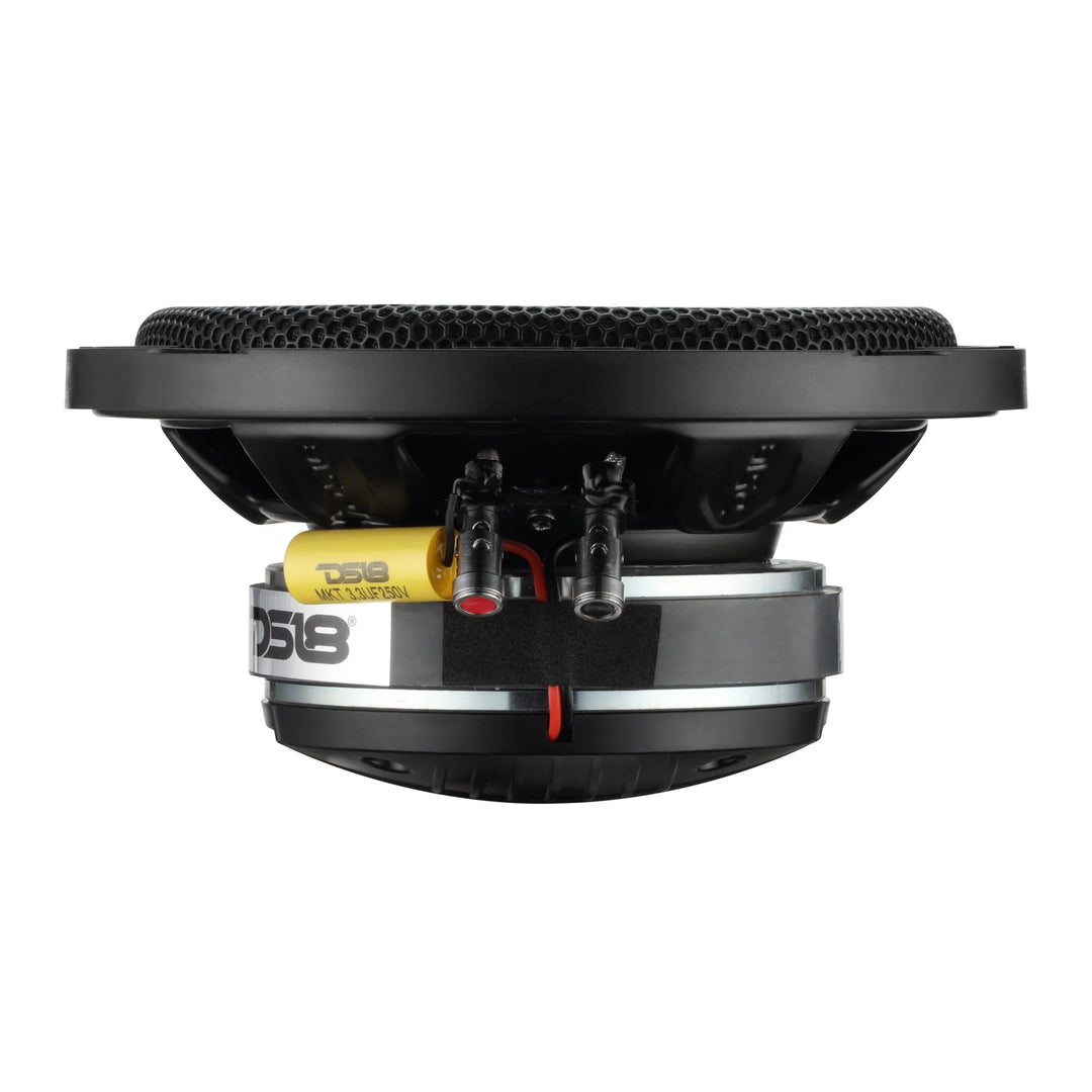 DS18 PRO-HY6.4MSL Altavoz de 2 vías de montaje superficial de 6,5" con bobina móvil de 1,5" y controlador de compresión incorporado - 150 vatios Rms 4 ohmios