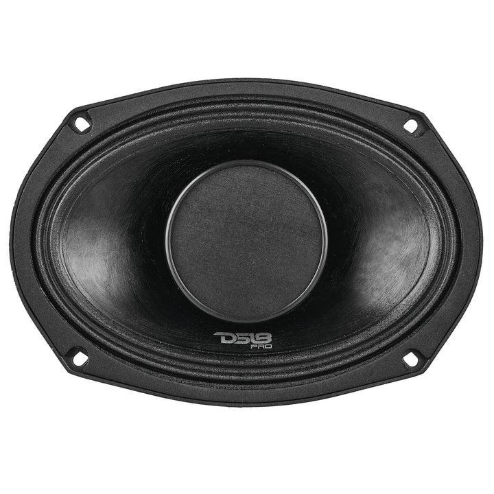 DS18 PRO-HY69.4B Altavoz de 2 vías de rango completo de 6x9" con controlador de compresión incorporado - 250 vatios Rms 4 ohmios