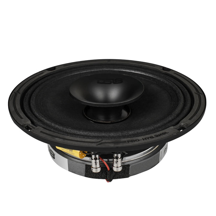 DS18 PRO-HY8.4MSL Altavoz de 2 vías de montaje superficial de 8" con bobina móvil de 1,5" y controlador de compresión incorporado - 200 vatios Rms 4 ohmios