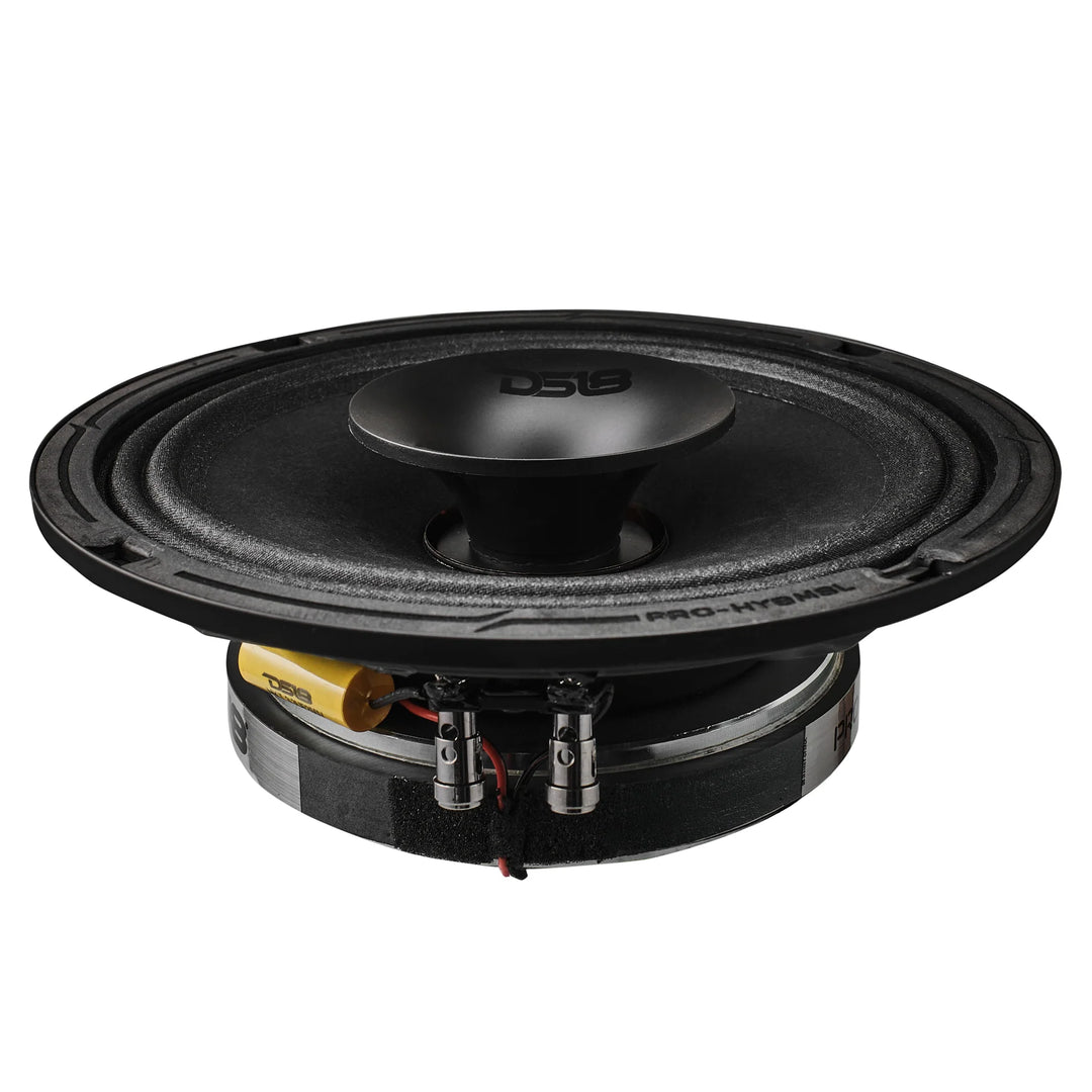 DS18 PRO-HY8MSL 8" Shallow Mount Full-Range Loudspeaker with 1.5" Voice Coil and Built-in Compression Driver - 200 Watts Rms 8-ohm