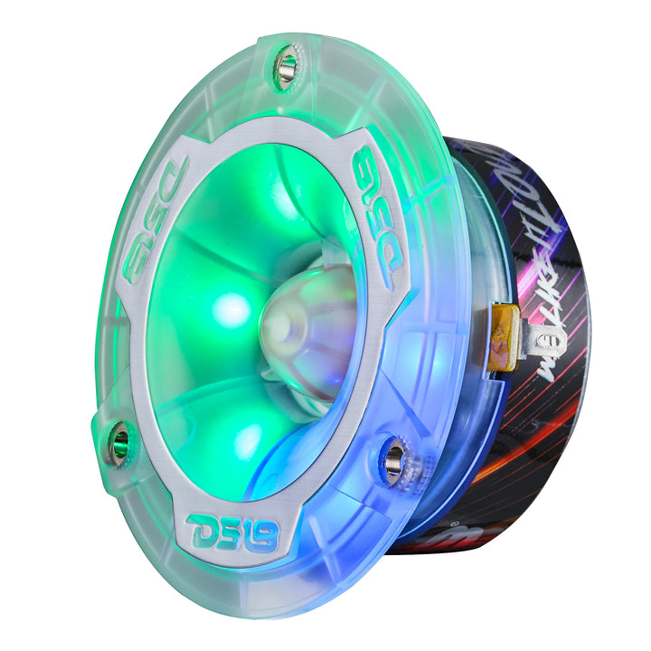 DS18 PRO-TW1LD 3.8" Bullet Super Tweeters with 1" Aluminum Voice Coil and Dynamic LEDs - 120 Watts Rms 4-ohm