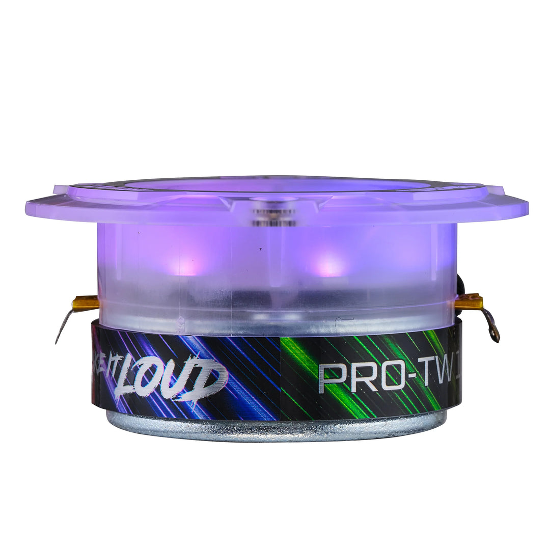 DS18 PRO-TW1LD 3.8" Bullet Super Tweeters with 1" Aluminum Voice Coil and Dynamic LEDs - 120 Watts Rms 4-ohm