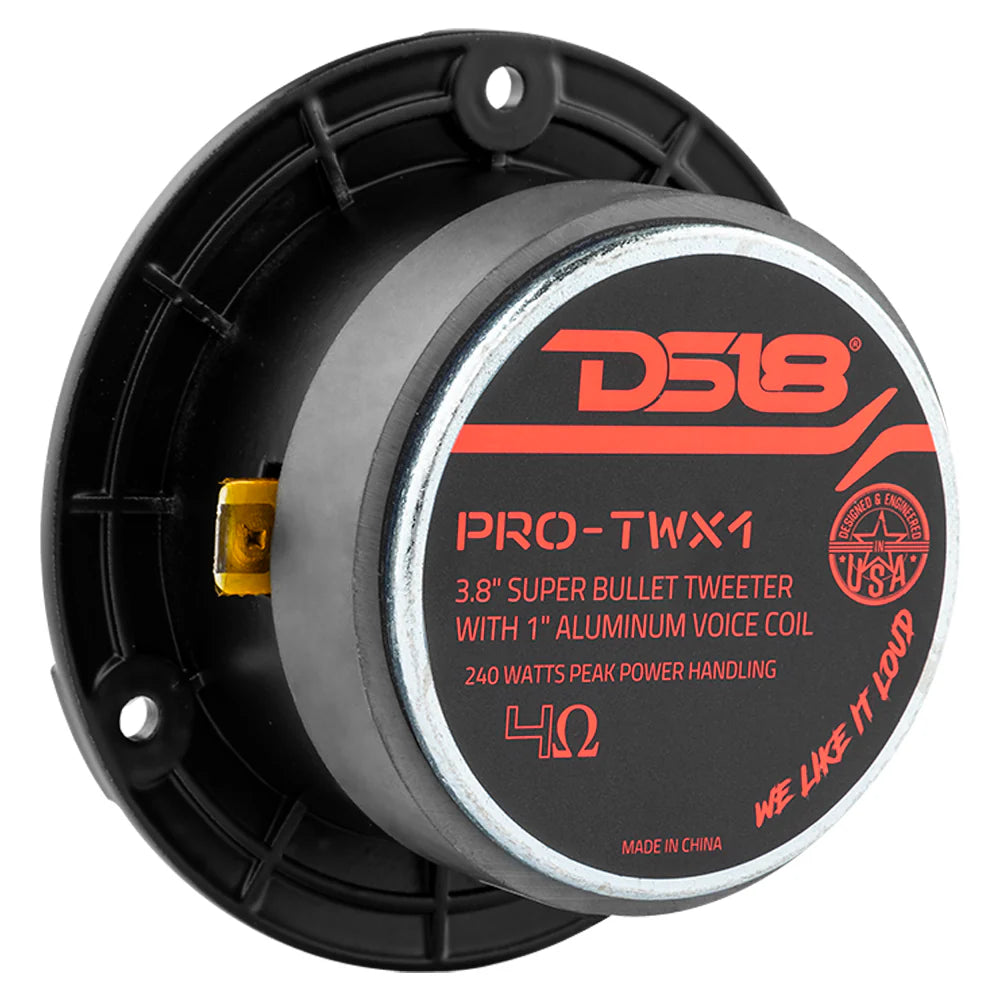 DS18 PRO-TWX1/BK 3.8" Bullet Super Tweeters - 120 Watts Rms 4-ohm