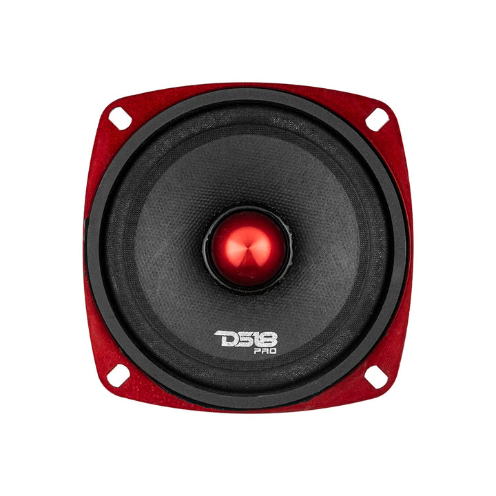DS18 PRO-X4.4BM Altavoz de rango medio de 4" con bala de aluminio rojo y bobina móvil de 1" - 100 vatios Rms 4 ohmios
