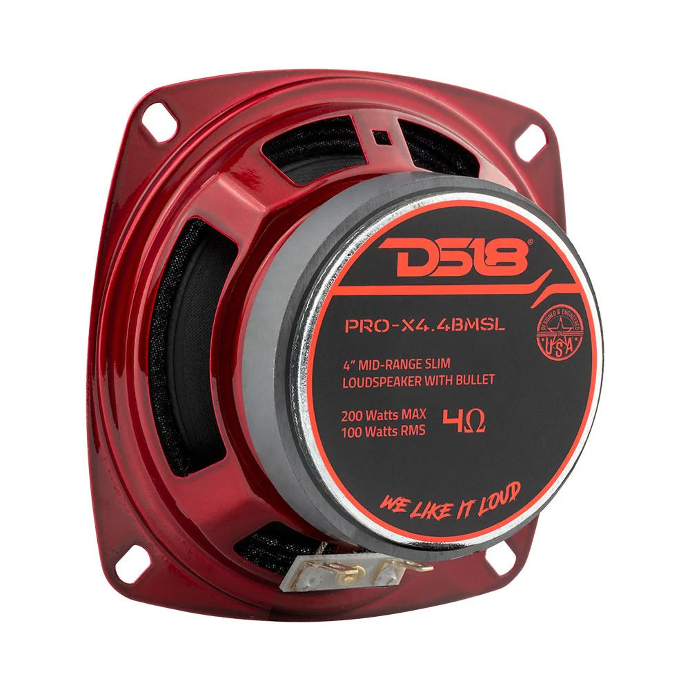 DS18 PRO-X4.4BMSL Slim Mid-Range Loudspeaker - 100 Watts Rms 4-ohm
