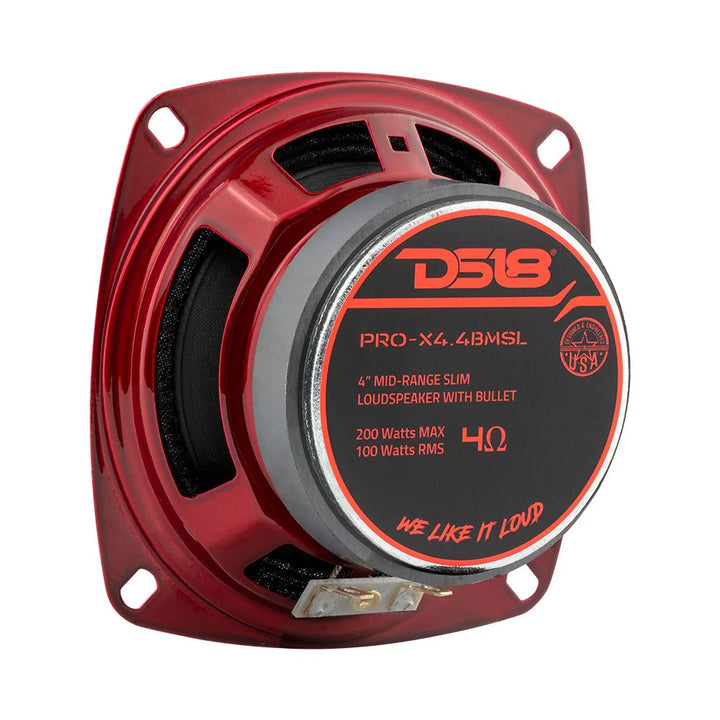 DS18 PRO-X4.4BMSL Slim Mid-Range Loudspeaker - 100 Watts Rms 4-ohm