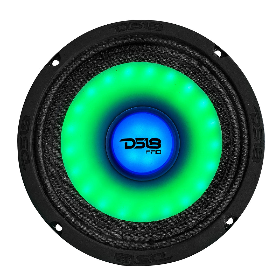 DS18 PRO-X6.4RGB 6.5" Mid-Range Loudspeaker with RGB LED Cone and Dust Cap - 250 Watts Rms 4-ohm