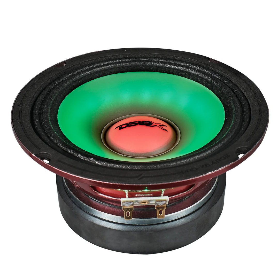 DS18 PRO-X6.4RGB 6.5" Mid-Range Loudspeaker with RGB LED Cone and Dust Cap - 250 Watts Rms 4-ohm