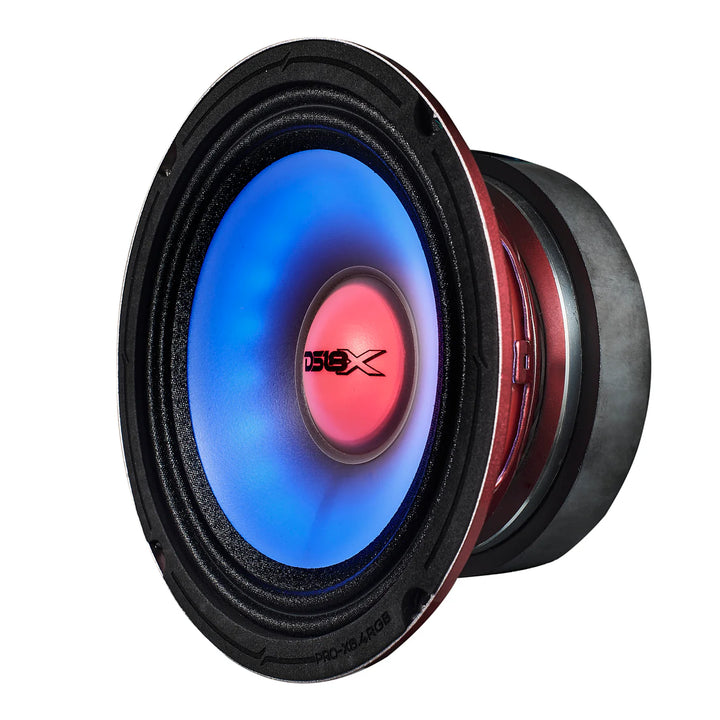 DS18 PRO-X6.4RGB 6.5" Mid-Range Loudspeaker with RGB LED Cone and Dust Cap - 250 Watts Rms 4-ohm