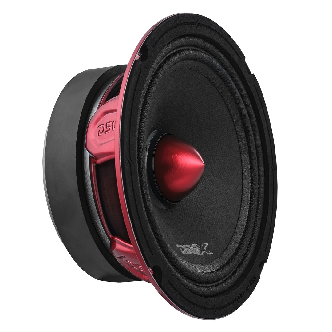 DS18 Package Deal - 2x PRO-X6.4BM 6.5" Mid-Range Speakers with 3.8" Super Tweeters and Black Mesh Grills