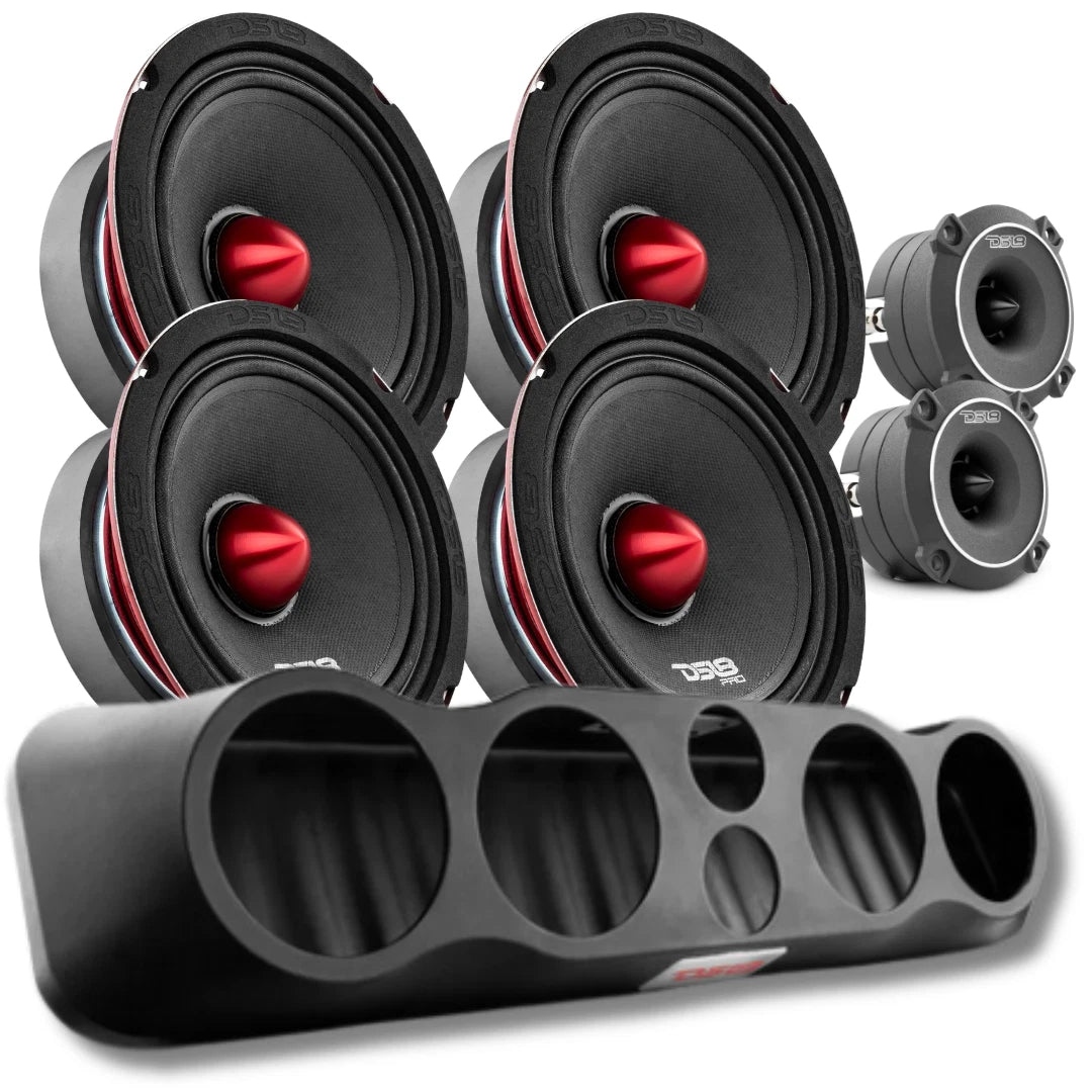 DS18 Combo - 35" Enclosure with 4x PRO-X6.4BM and 2x PRO-TWN1 Tweeters