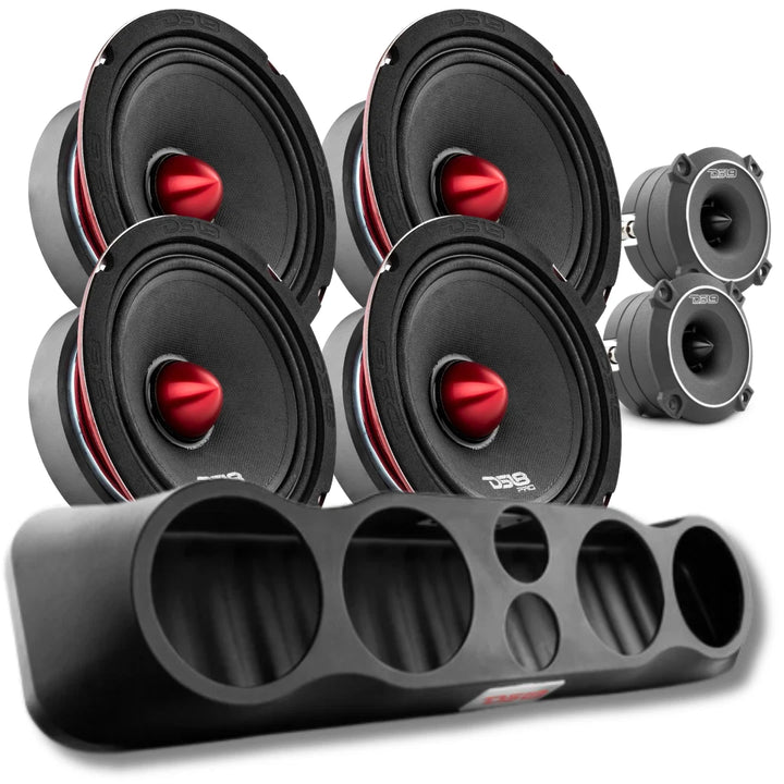DS18 Combo - 35" Enclosure with 4x PRO-X6.4BM and 2x PRO-TWN1 Tweeters
