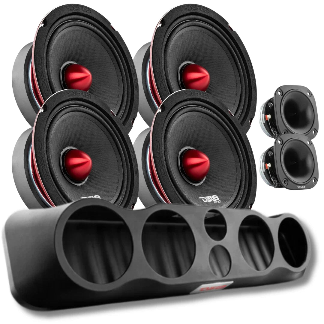 DS18 Combo - 35" Enclosure with 4x PRO-X6.4BM and 2x PRO-TWN2 Driver Tweeters
