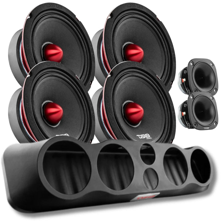 DS18 Combo - 35" Enclosure with 4x PRO-X6.4BM and 2x PRO-TWN2 Driver Tweeters