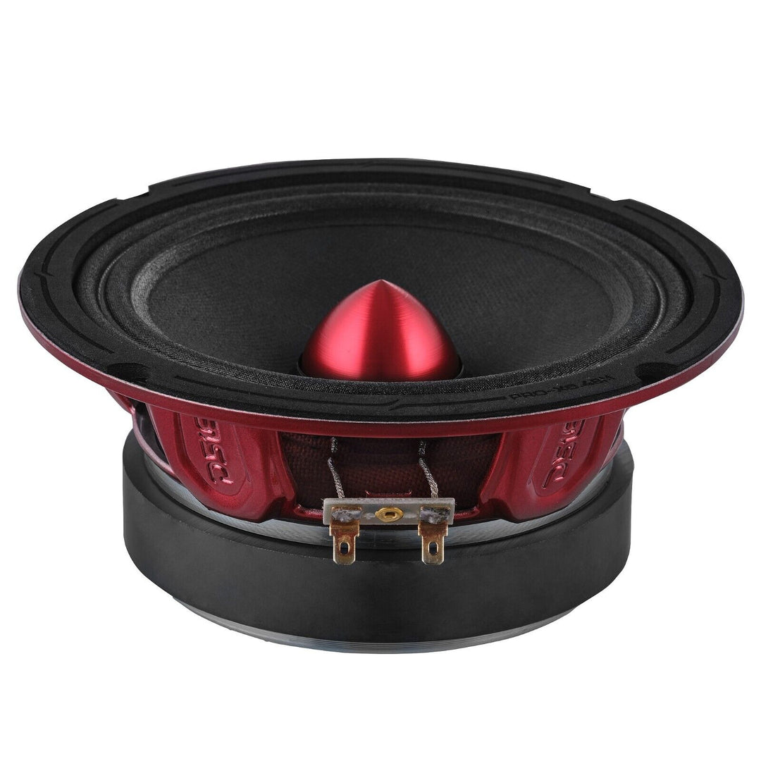 DS18 PRO-X6.4BM 6.5" Mid-Range Loudspeaker with Red Aluminum Bullet and 1.5" Voice Coil - 250 Watts Rms 4-ohm