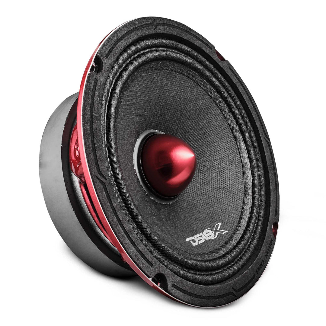 DS18 PRO-X6BM Altavoz de rango medio de 6,5" con bala de aluminio rojo y bobina móvil de 1,5" - 250 vatios Rms 4 ohmios