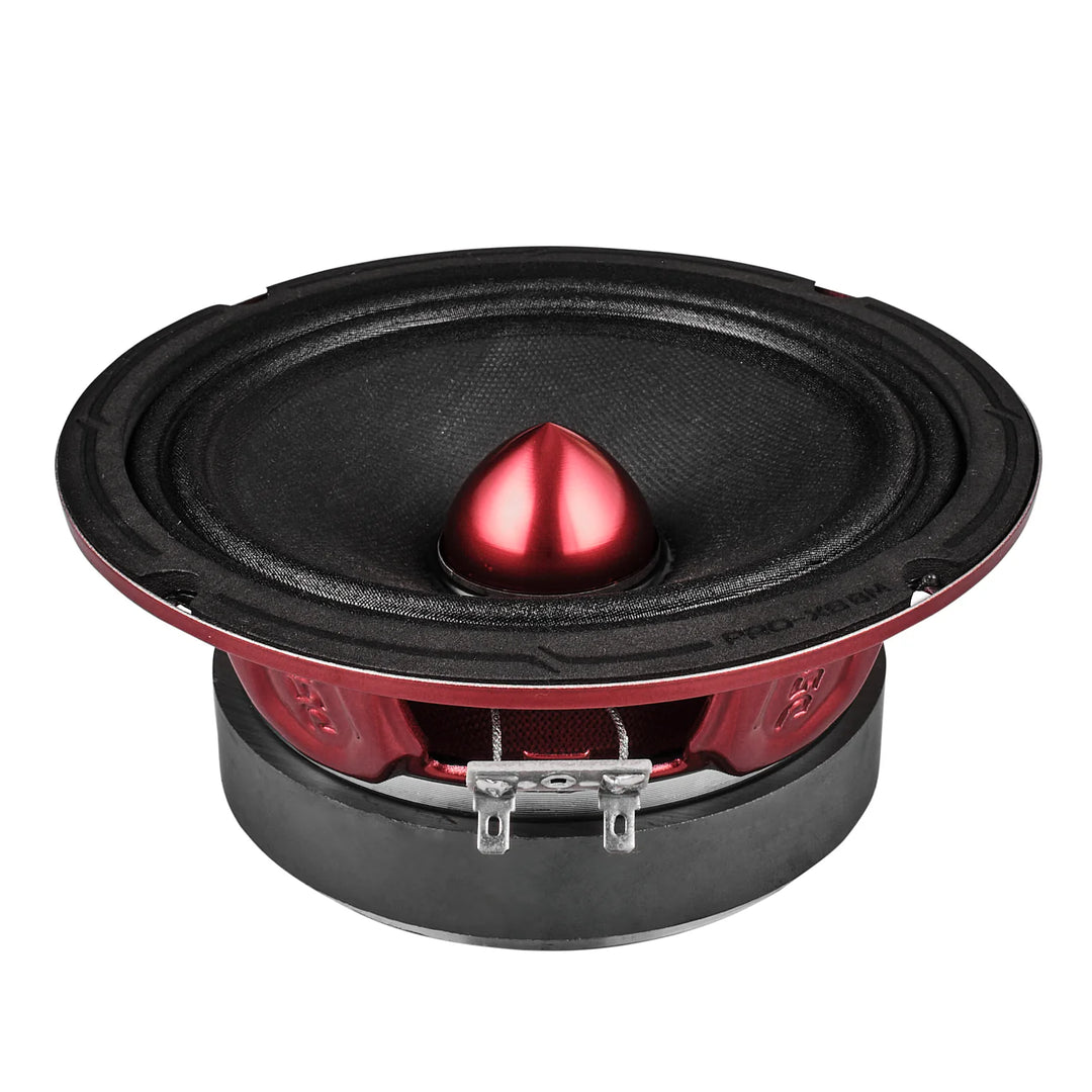 DS18 PRO-X6BM Altavoz de rango medio de 6,5" con bala de aluminio rojo y bobina móvil de 1,5" - 250 vatios Rms 4 ohmios