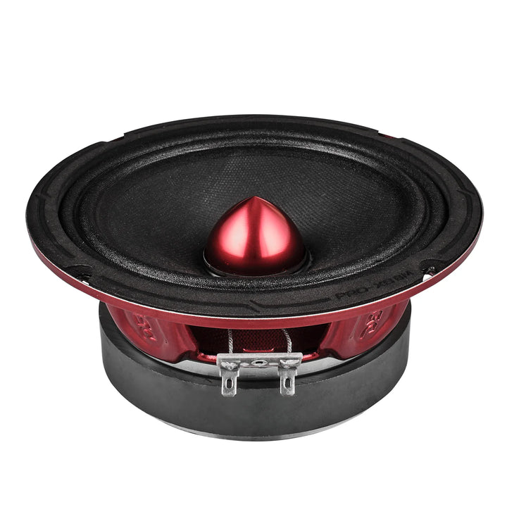 DS18 PRO-X6BM Altavoz de rango medio de 6,5" con bala de aluminio rojo y bobina móvil de 1,5" - 250 vatios Rms 4 ohmios