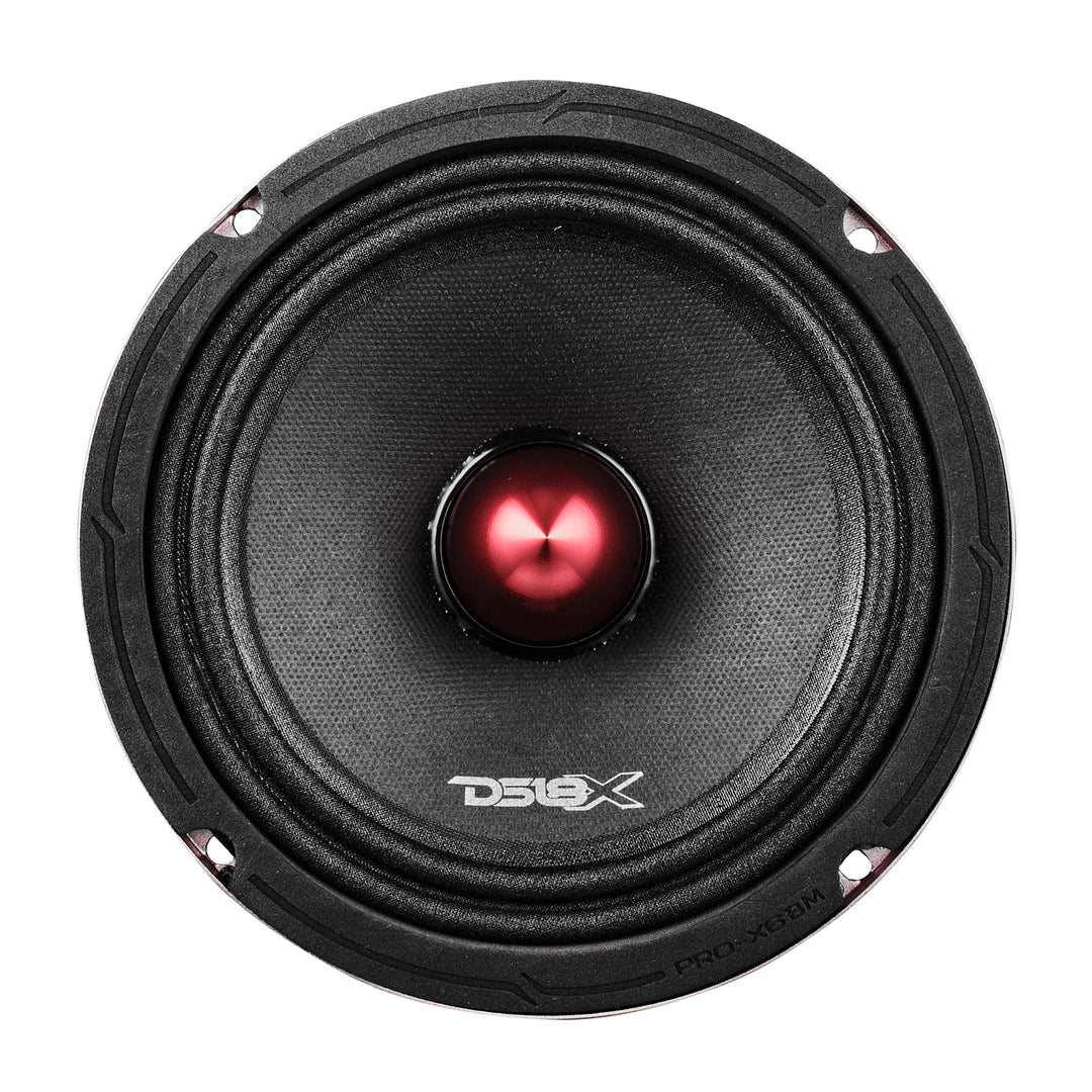 DS18 PRO-X6BM Altavoz de rango medio de 6,5" con bala de aluminio rojo y bobina móvil de 1,5" - 250 vatios Rms 4 ohmios