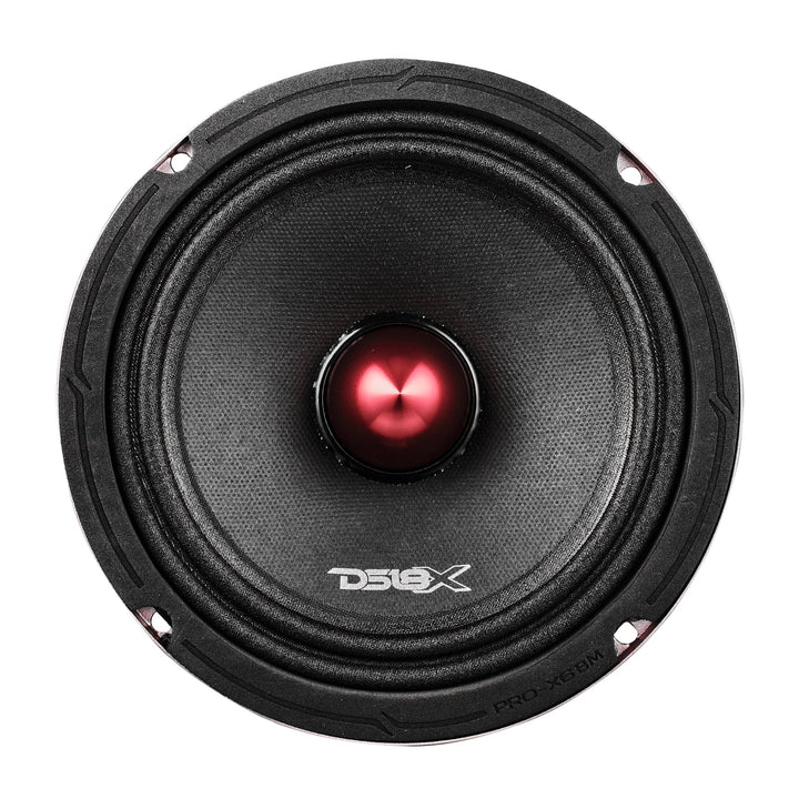 DS18 PRO-X6BM Altavoz de rango medio de 6,5" con bala de aluminio rojo y bobina móvil de 1,5" - 250 vatios Rms 4 ohmios
