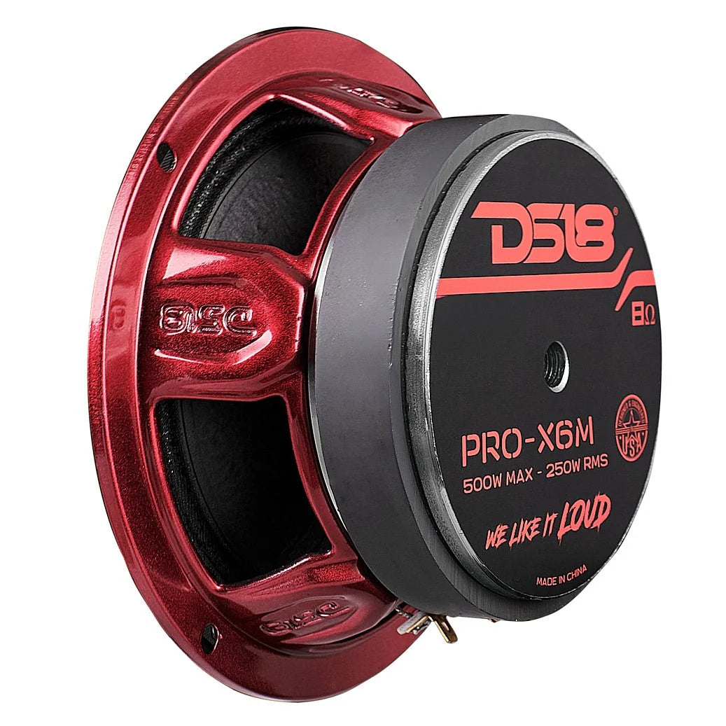 DS18 PRO-X6M Altavoz de rango medio de 6,5" con tapa antipolvo clásica y bobina móvil de 1,5" - 225 vatios Rms 8 ohmios