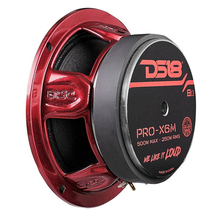 DS18 PRO-X6M Altavoz de rango medio de 6,5" con tapa antipolvo clásica y bobina móvil de 1,5" - 225 vatios Rms 8 ohmios
