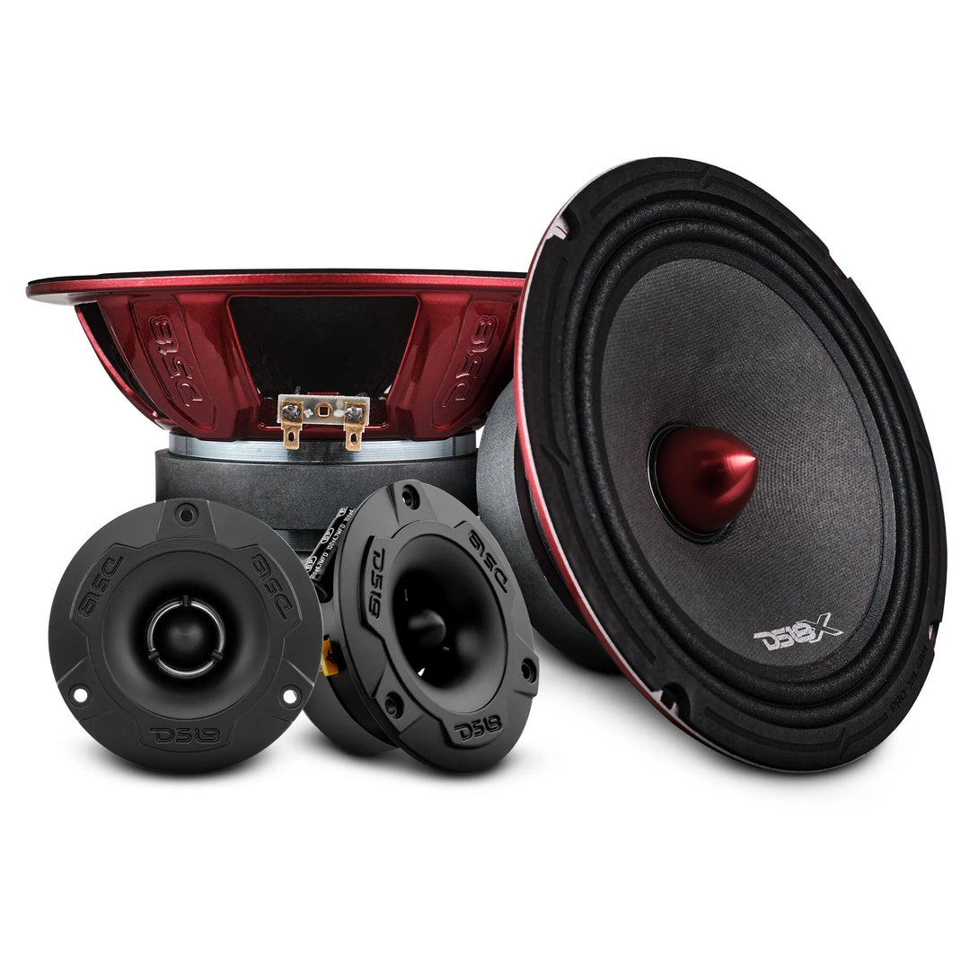 DS18 Pro X-Series Loudspeaker Package - 2x 8" Speakers + 2x Tweeters