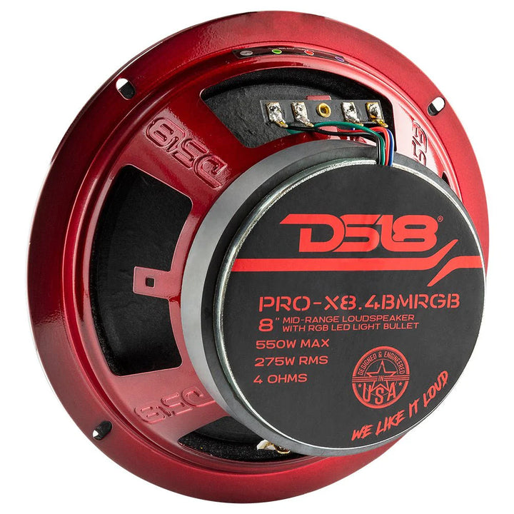 DS18 PRO-X8.4BMRGB 8" Mid-Range Loudspeaker - 275 Watts Rms 4-ohm