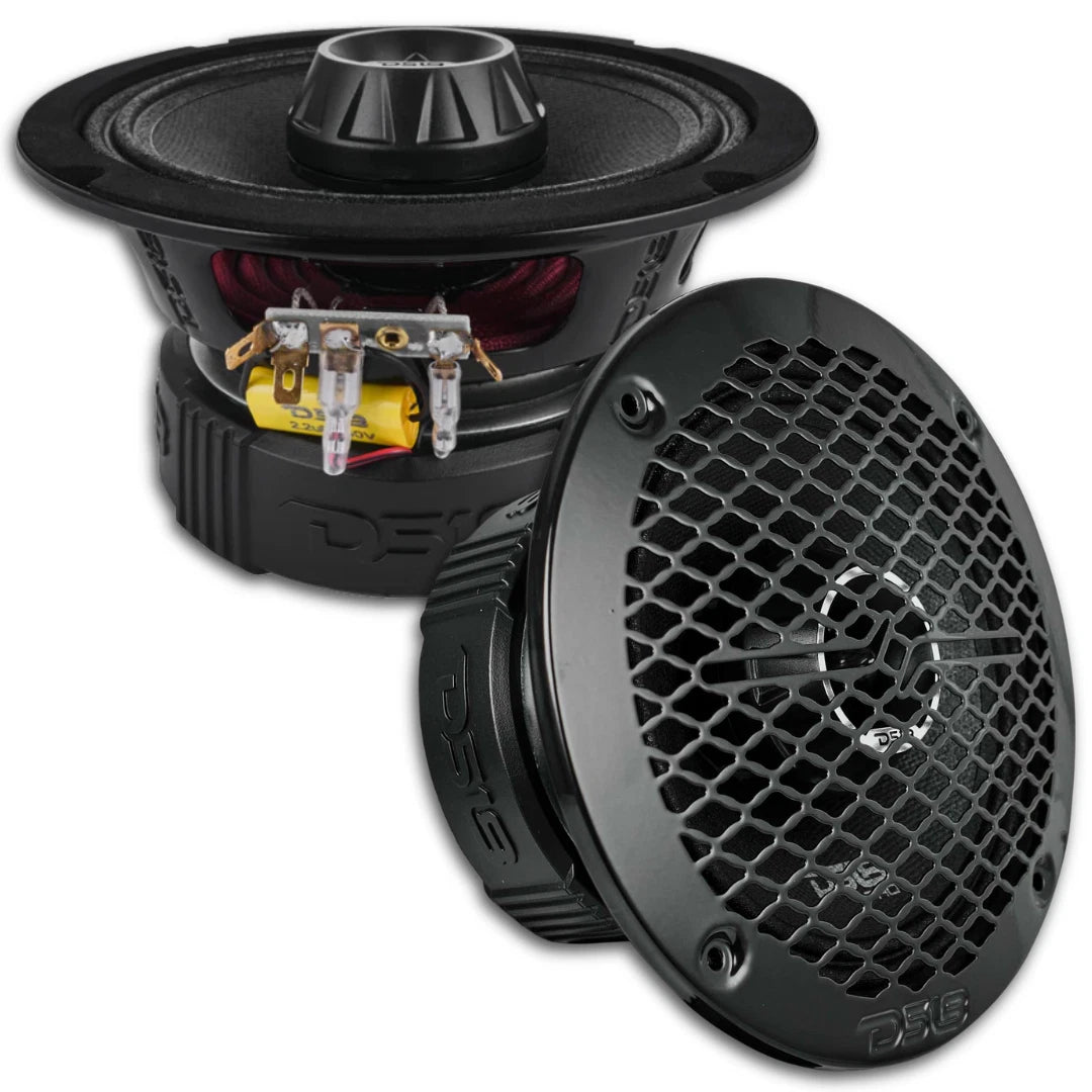 DS18 PRO-ZT6 Altavoz coaxial de 2 vías de 6,5" con tweeter tipo bala incorporado y bobina móvil de 1,5" - 225 vatios Rms 4 ohmios