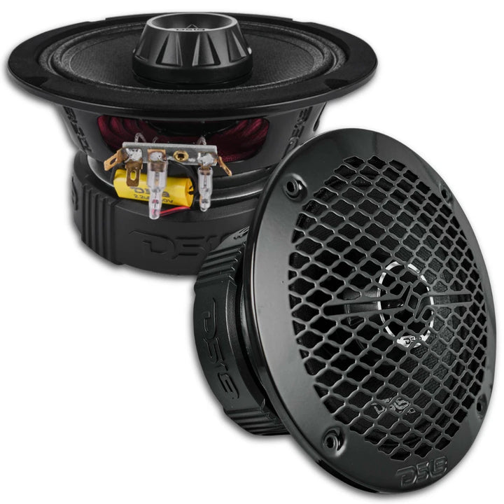 DS18 PRO-ZT6 Altavoz coaxial de 2 vías de 6,5" con tweeter tipo bala incorporado y bobina móvil de 1,5" - 225 vatios Rms 4 ohmios