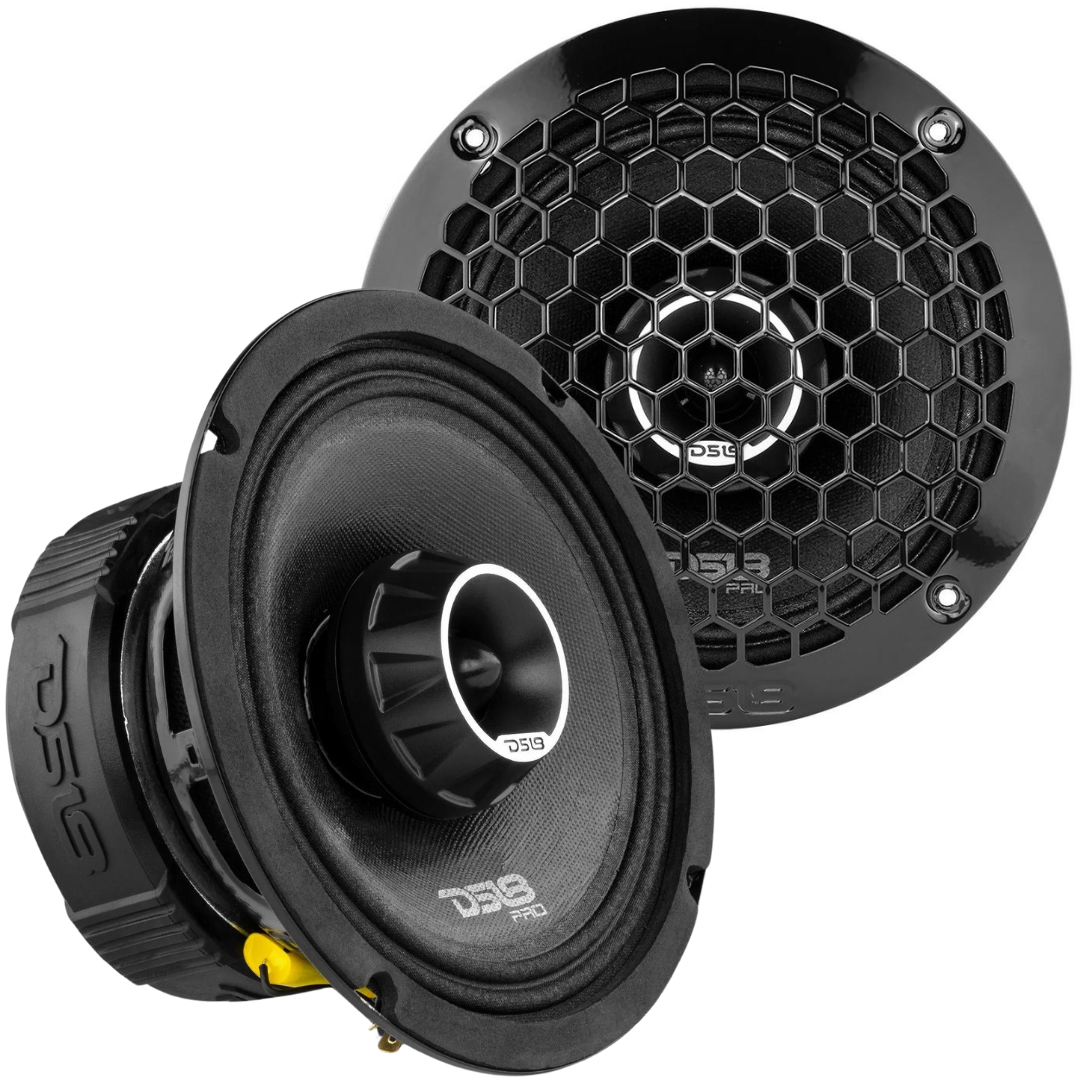DS18 Combo 2x PRO-ZT6 6.5" 2-Way Coaxial Loudspeakers with Built-in Bullet Tweeters and 1.5" Voice Coil - 225 Watts Rms 4-ohm