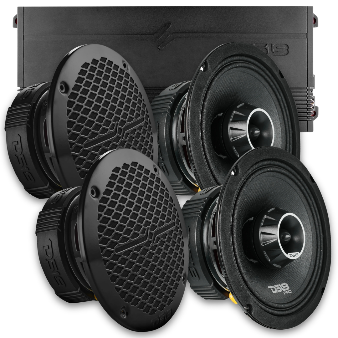 DS18 Combo - 4x PRO-ZT6 6.5" 2-Way Loudspeakers - G3600.4D 4-Channel Amplifier